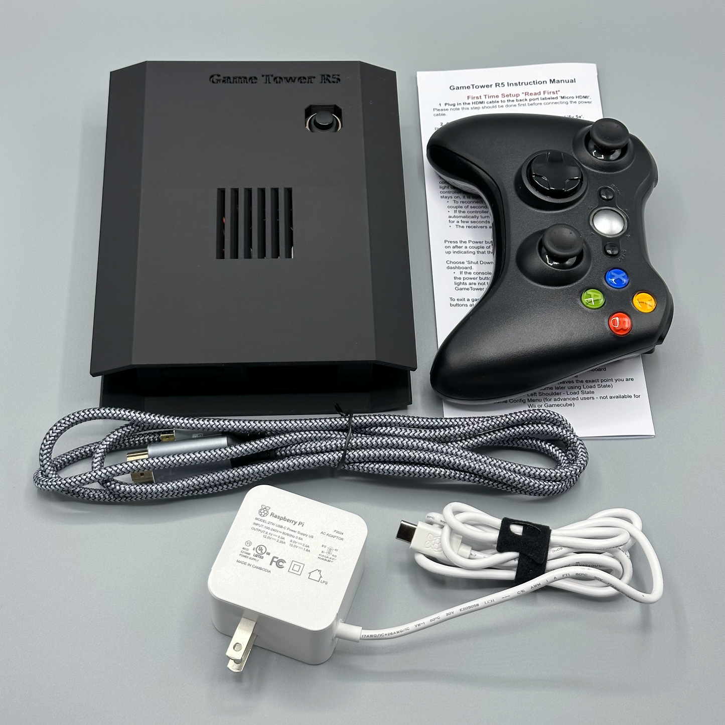 GameTower R5 Pro - Next Level Raspberry Pi 5 Retro Gaming System with 1 TB, Wireless Controller, and RGB Lights