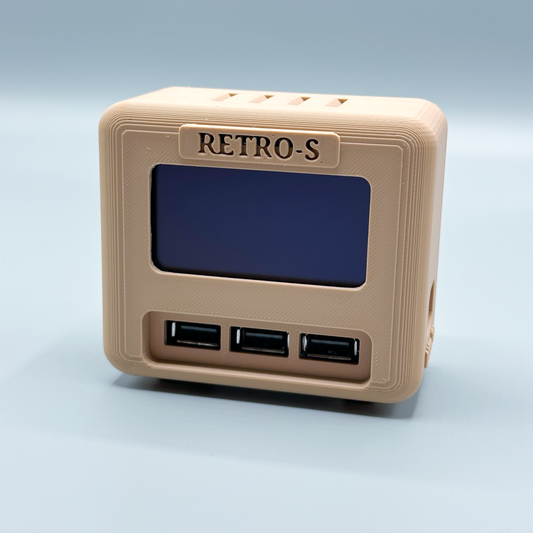 Movaan Retro-S - Retro Game Console With Game Marquee OLED, 2 Wireless Controllers, 3D Glasses and 8200 Games