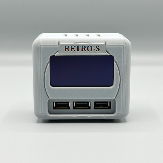 Movaan Retro-S Grey Edition - PS1 Inspired Retro Game Console with Marquee OLED, 512GB and Two Wireless Controllers